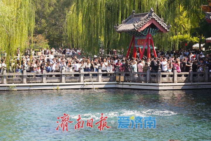 国庆假期第二天，趵突泉景区开启“人从众”模式