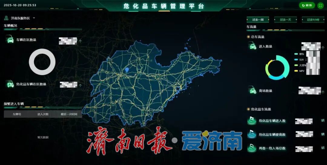 “服务区车辆智慧管控平台”落地济南东服务区，实现危化品车辆无纸化智慧管理