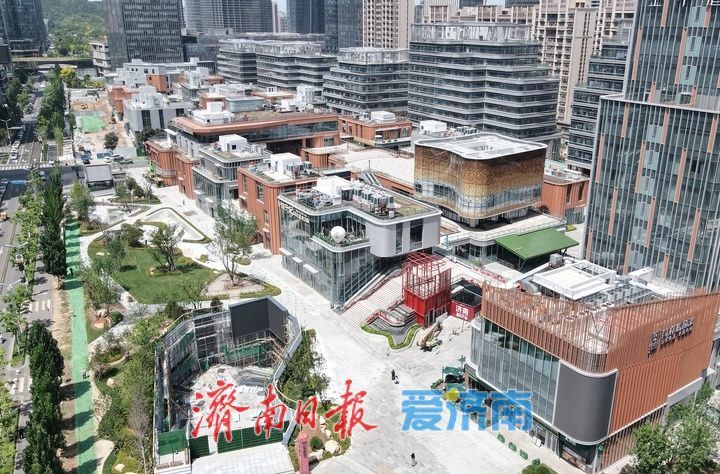项目强省会｜济南CBD首座低密度“公园商业开放式”街区露新颜