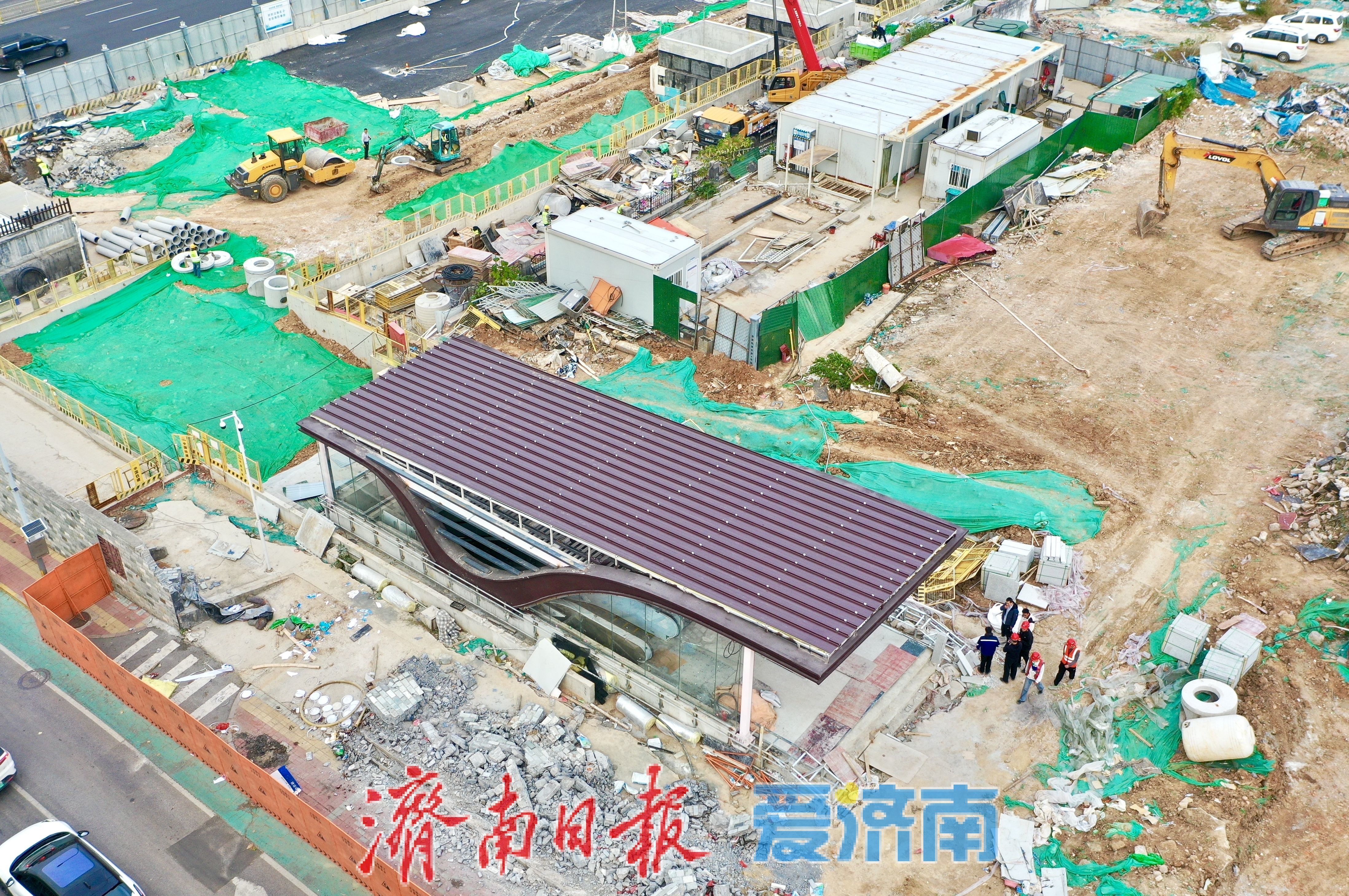 项目强省会｜济南地铁4号线山师东路站出入口亮相，开通进入冲刺阶段