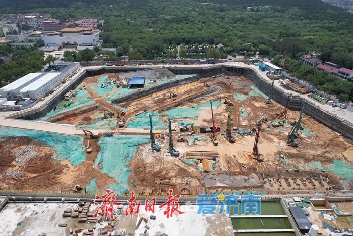 项目强省会｜4.2万平方米车库、5.1万平方米商业空间！济南千佛山北广场TOD项目地下结构建设提速