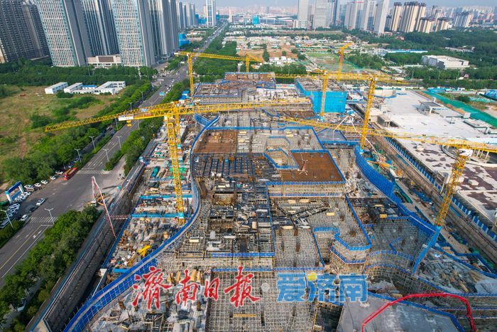 济南西部商业地标山东最大第四代万达广场建设提速