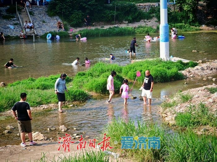一年四季 泉在济南丨玉符河畔觅清凉：宅科村段成市民消夏野趣乐园