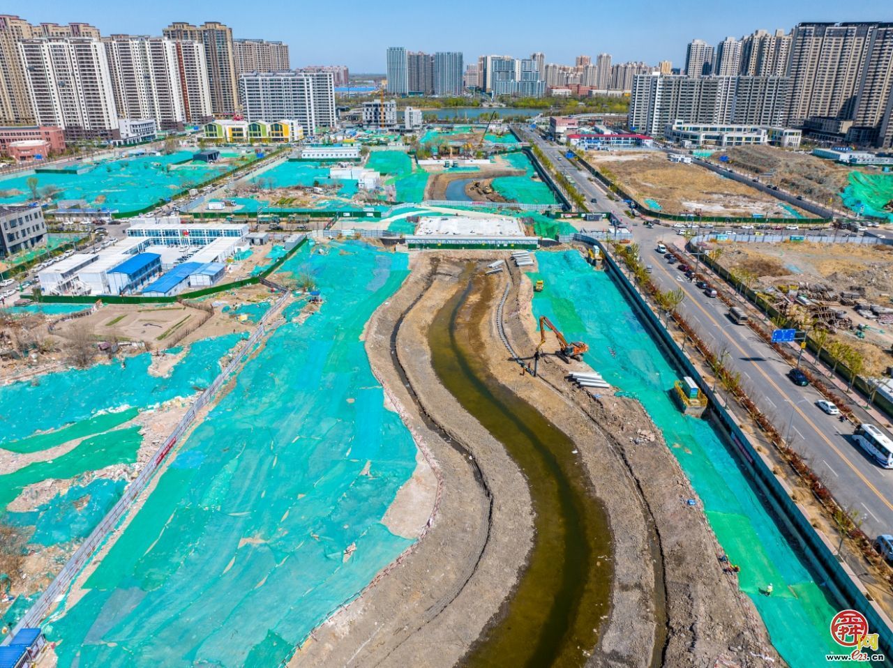 绿带穿城、活力涌动 济南全面推进北园大街-小清河连通工程河道及两岸建设