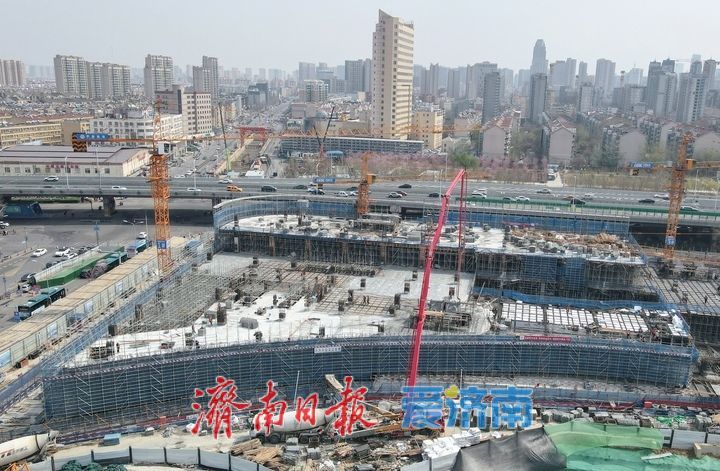 项目强省会｜复合开发模式打造城市新地标，济南洪楼TOD二期A1进入地上主体施工阶段