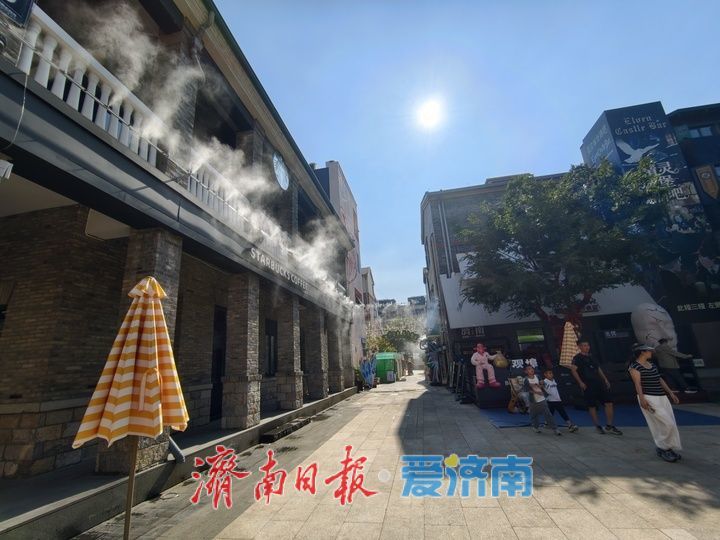 “雾”漫街区！济南老商埠启用喷雾降温系统送清凉
