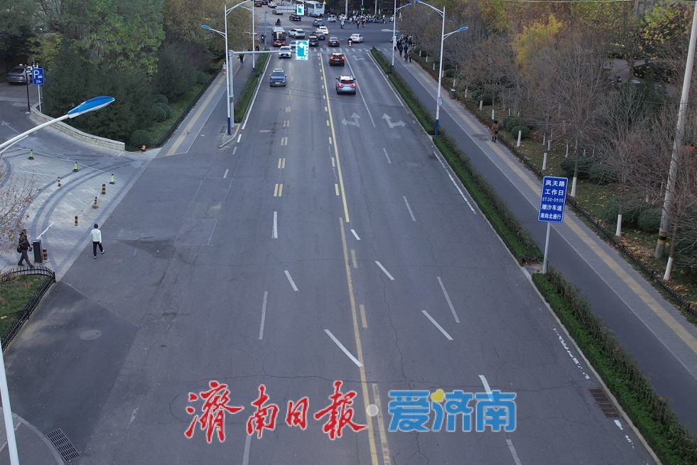 济南东部新增一处潮汐车道，左转通行能力提升54.1%