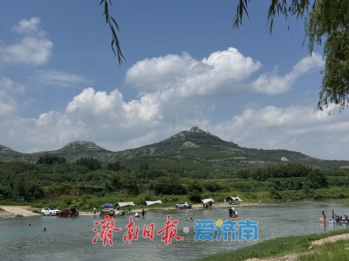 一年四季 泉在济南丨玉符河丰水期景色宜人 市民临水乐享夏日时光