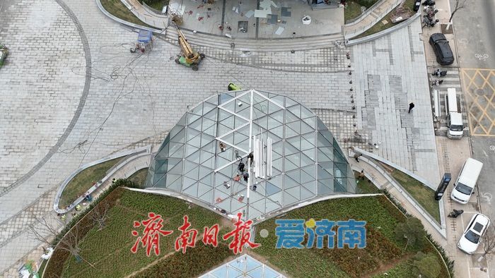 出站即是公园！济南地铁4号线泉城公园站基本建成