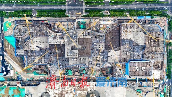 槐荫万达广场主体施工全面提速，部分区域建至地上4层