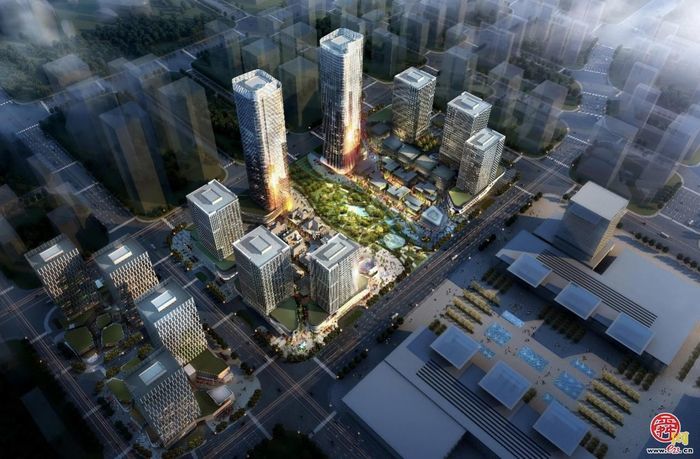 济南绿地齐鲁之门B1-A超高层主体封顶 打造京沪高铁新门户