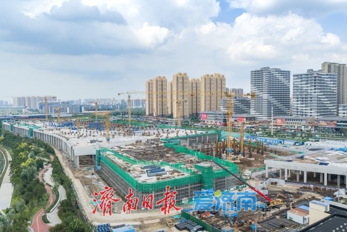 项目强省会｜主体建设加速成型，济南轨道交通7号线西周家庄停车场轮廓清晰可见