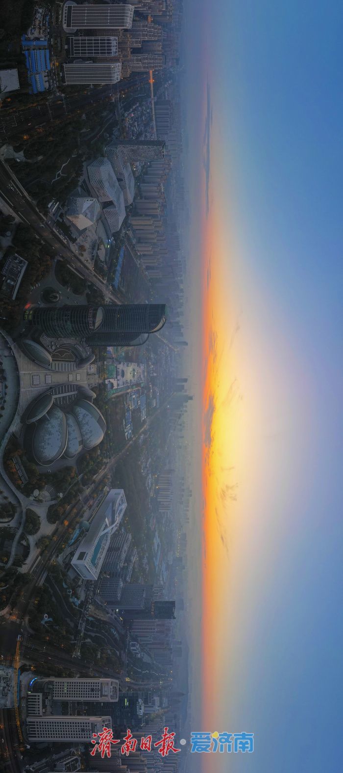 一年四季 泉在济南丨薄雾披纱，泉城西部晨曦入画