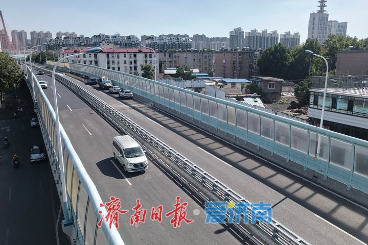 济南纬六路高架桥全面冲刺10月完工