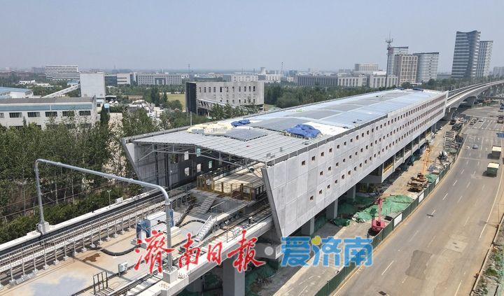 济南轨交8号线高架车站GRC幕墙拼装完成