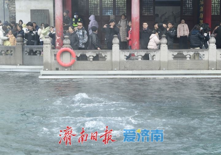 一年四季 泉在济南｜雪润趵突绘仙境，水位创近十年历史同期最高