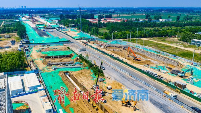 济南黄河大道二期：串联跨黄通道 织密起步区“三横七纵”路网