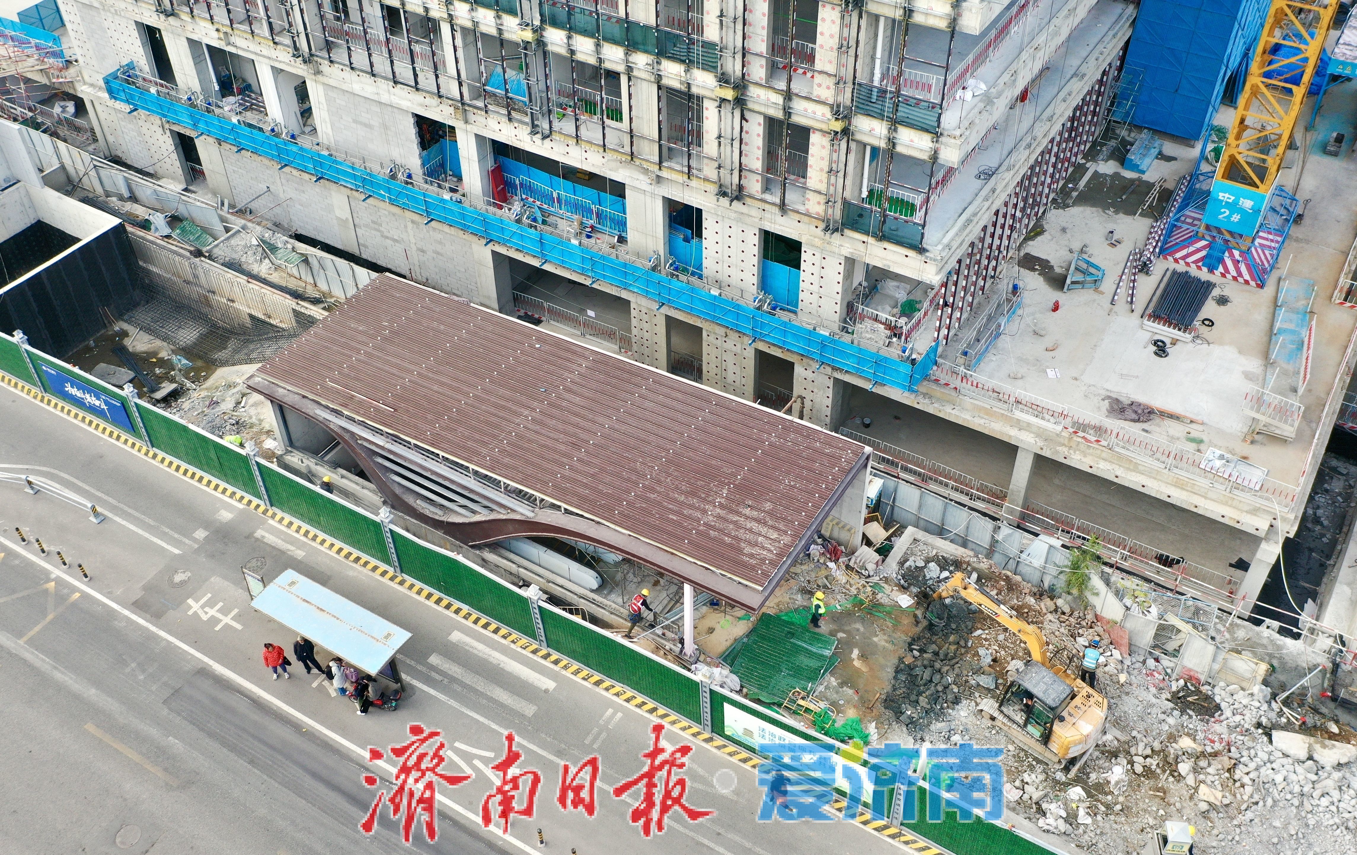 项目强省会｜济南地铁4号线山师东路站出入口亮相，开通进入冲刺阶段