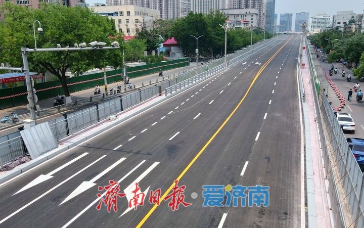 本周六零时通车！济南纬二路跨铁路天桥桥上路段改造完工