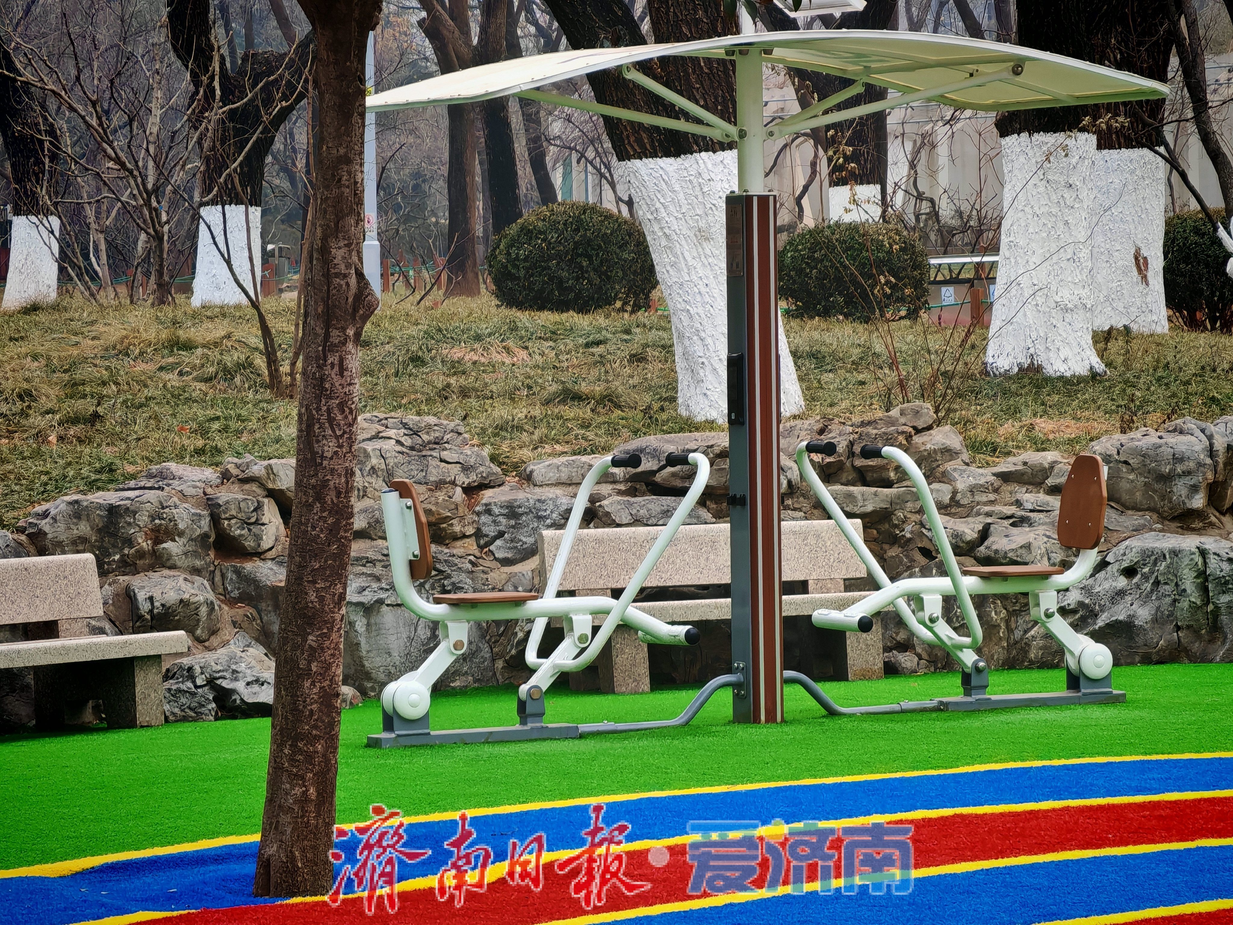 泉城公园新增一处休闲健身地