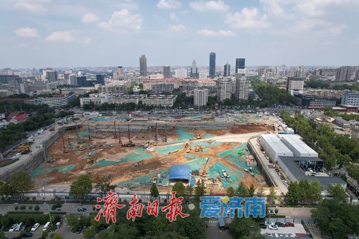 项目强省会｜4.2万平方米车库、5.1万平方米商业空间！济南千佛山北广场TOD项目地下结构建设提速