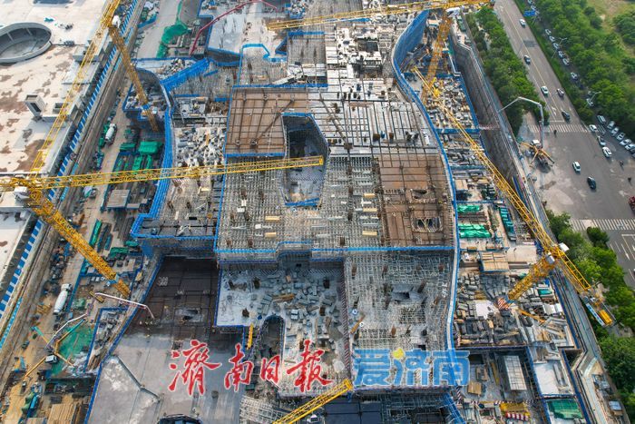 济南西部商业地标山东最大第四代万达广场建设提速