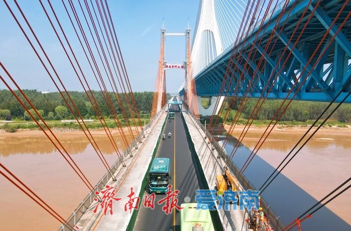 济南黄河大桥老桥斜拉索维修启动