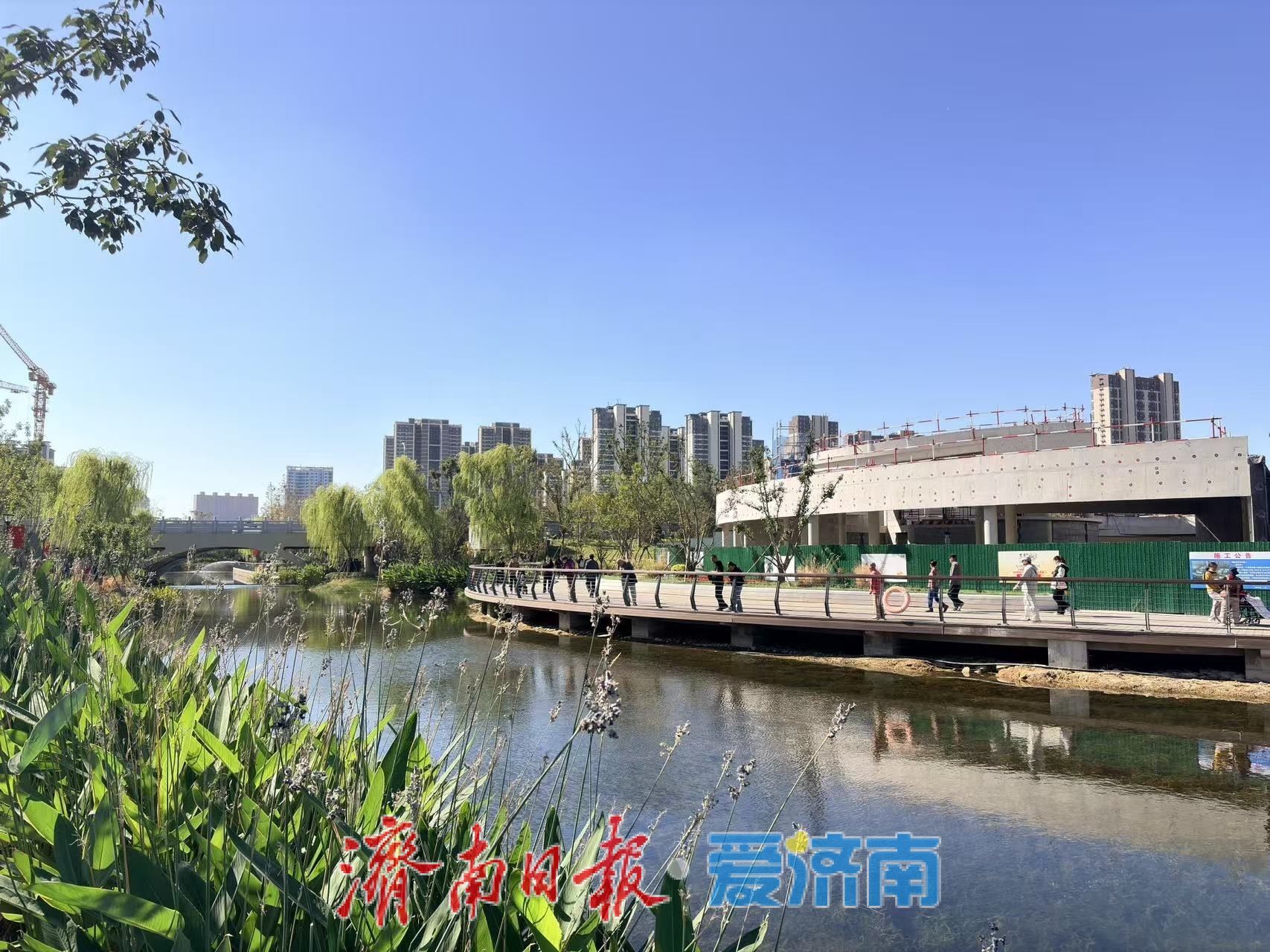 家门口添亲水美景！济南北湖滨河活力湾体验区开放，1.3公里水岸换新颜