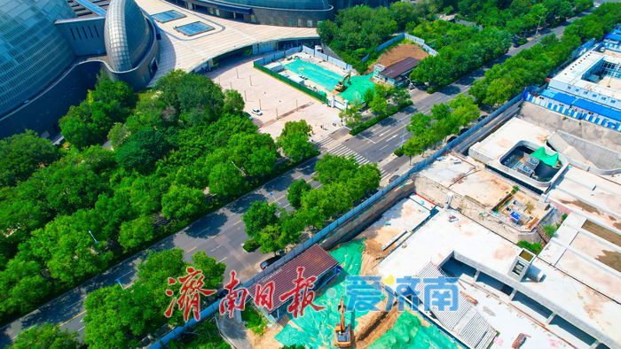 项目强省会｜济南轨道交通6号线文化中心站出入口初具规模