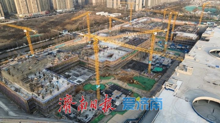 山东最大第四代万达广场地上主体结构施工全面展开