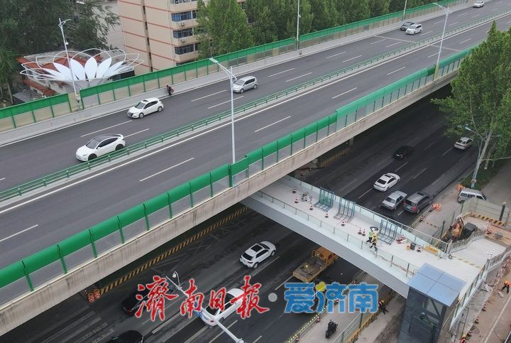 项目强省会｜“玉兰花”装饰造型亮相，二环东路新建过街天桥别具风格