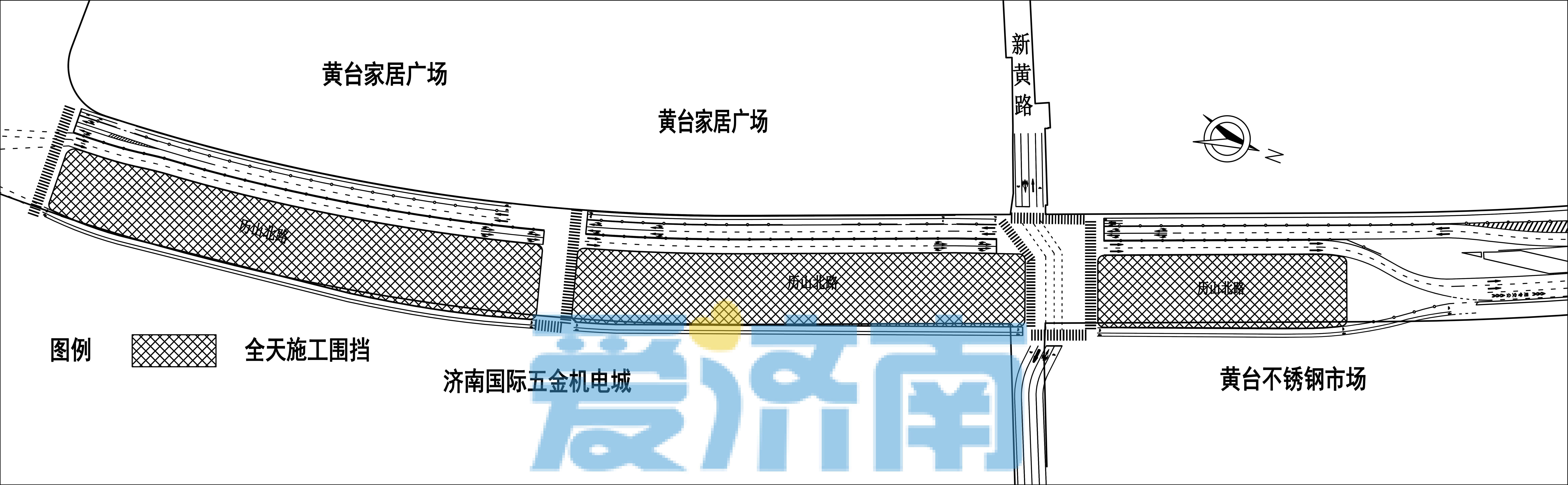 济南轨道交通7号线一期工程翻译学院站即将围挡施工 怎么绕行看这里