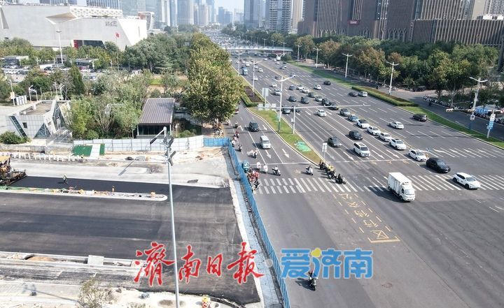 拓宽至双向6车道，济南中央商务区泺邑路南段改扩建展现新貌