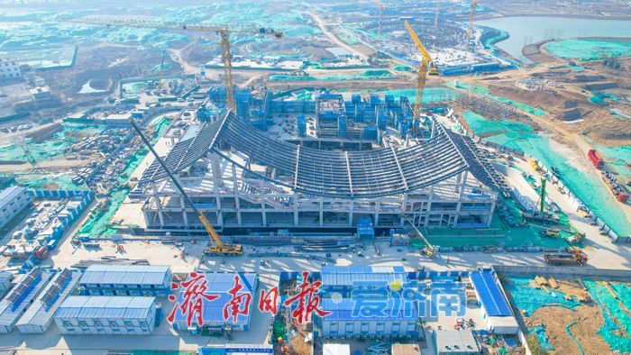 济南鹊华中和苑雏形初现 主体结构完成80%