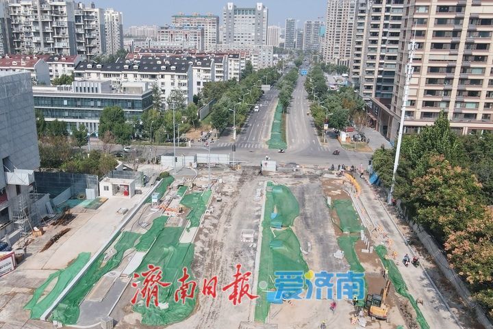 拓宽至双向6车道，济南中央商务区泺邑路南段改扩建展现新貌