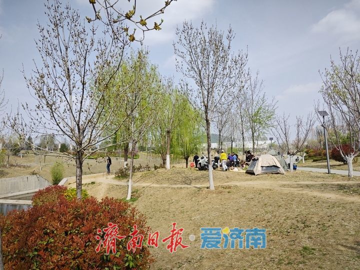 韩仓河景观带春意浓 生态美景成市民休闲好去处