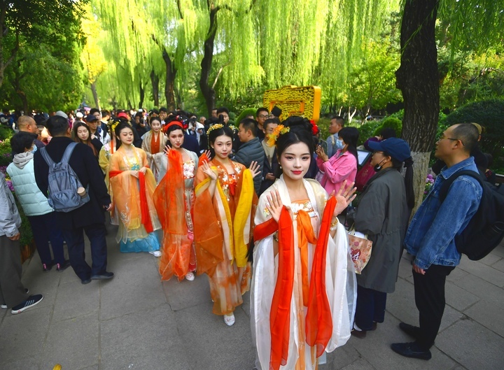 “菊花仙子”古风巡游，共赏趵突盛景泉城秋韵