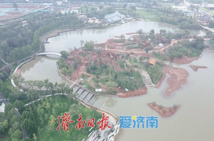 项目强省会｜济南彩虹湖公园试开放区域蓄水