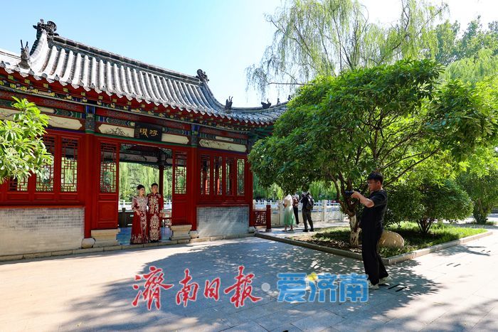 一年四季 泉在济南丨泉涌如珠映晨光 济南珍珠泉夏日清晨氛围感拉满