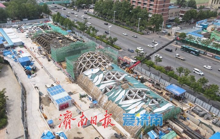 济南轨交4号线最“浅”与最“深”车站提速冲刺，确保年底通车