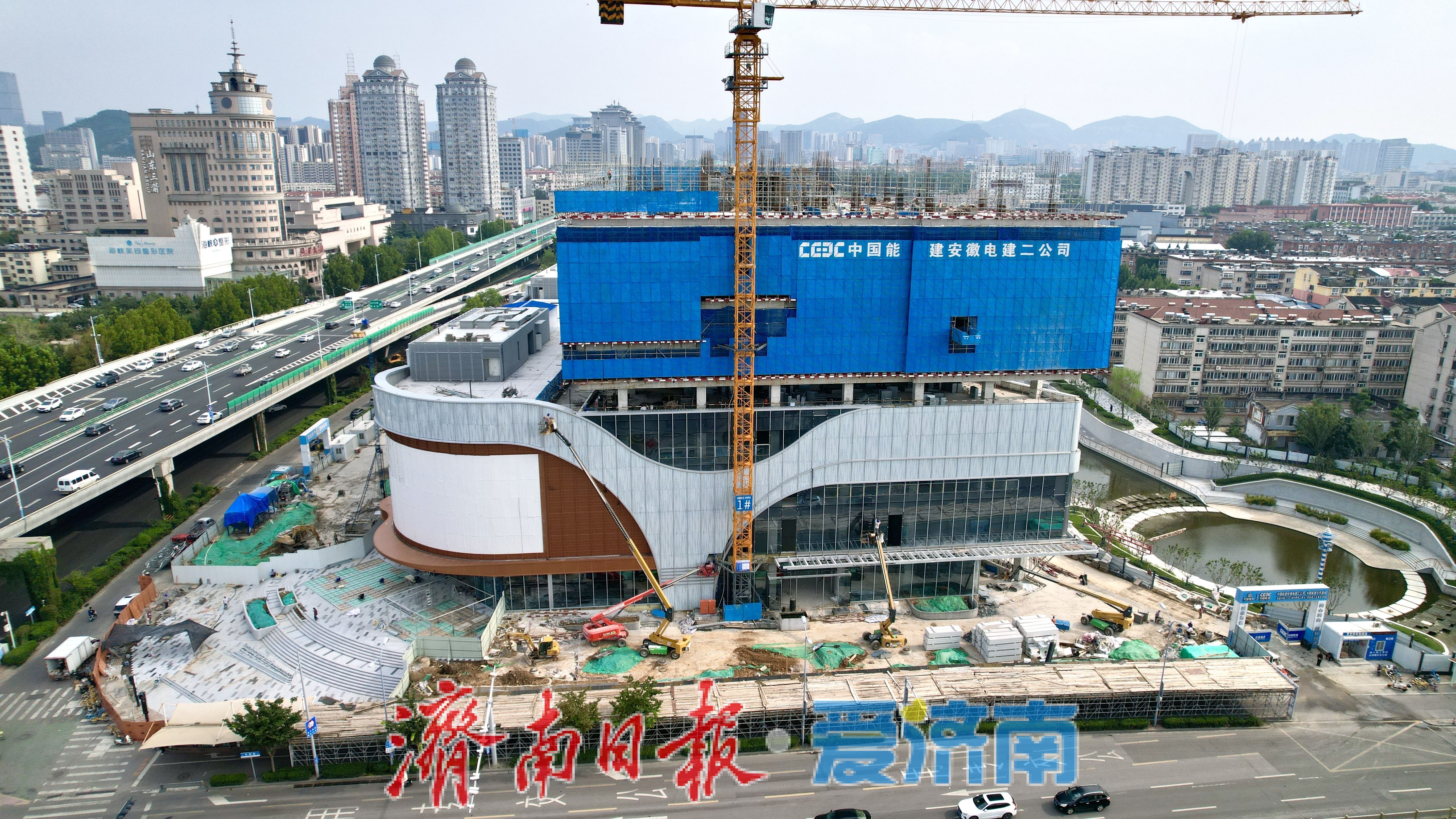 济南首座京东MALL亮相洪楼片区 项目建设全力攻坚节点目标