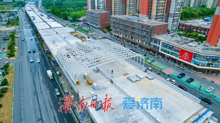 凤凰黄河大桥南延工程降噪拱廊加紧安装 济南东部南北大通道加速成型