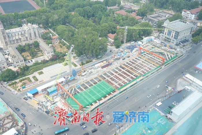 项目强省会｜济南轨道交通7号线洪楼广场站建设持续推进