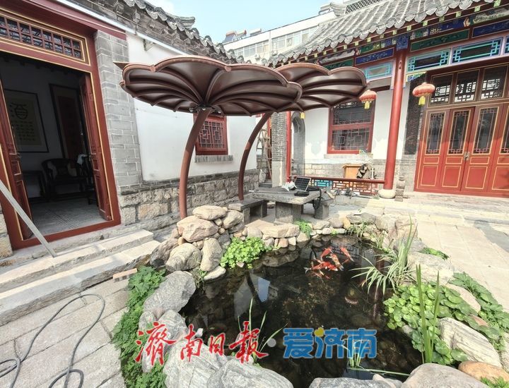 济南明末清初古院落修缮一新，数百年泉水依旧潺潺流淌