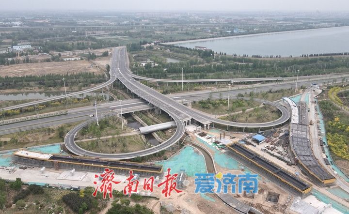 济南黄岗路穿黄隧道黄河北岸连接线建设稳步推进
