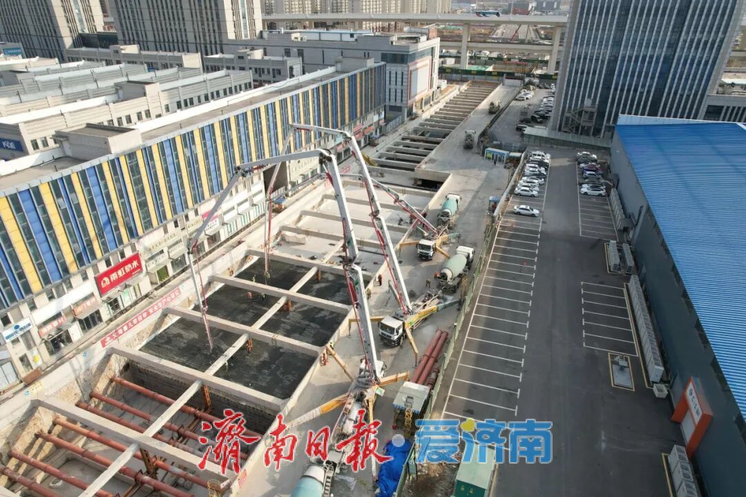 济南轨道交通9号线车站主体结构全部封顶