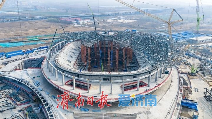 锚定节点、全力冲刺！济南黄河体育中心项目“一场两馆”加速推进