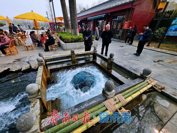 一年四季 泉在济南丨墨泉喷涌景色美 泉水叮咚迎客来
