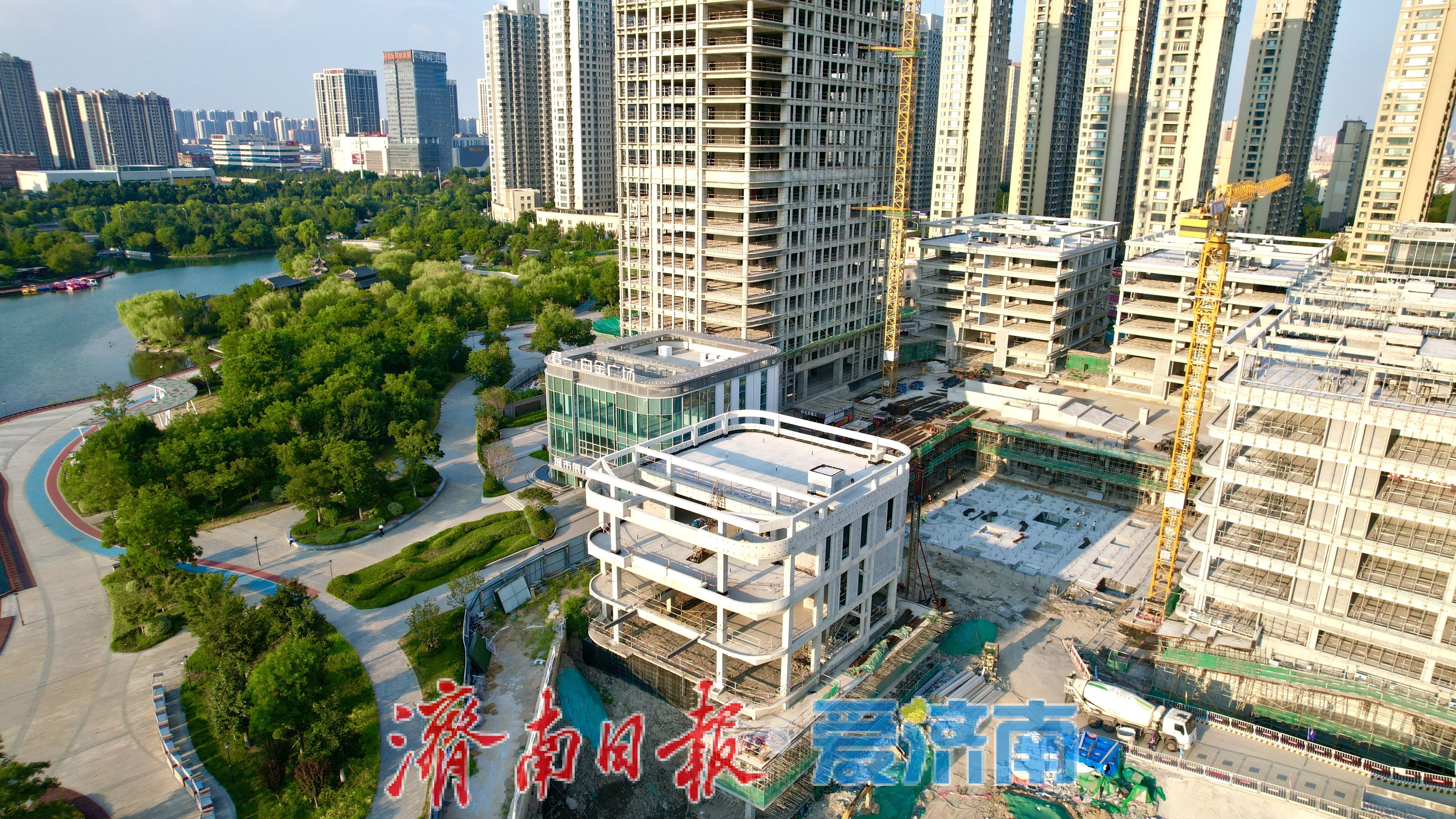 济南天桥区白金广场项目稳步推进 北城商务新地标雏形初现