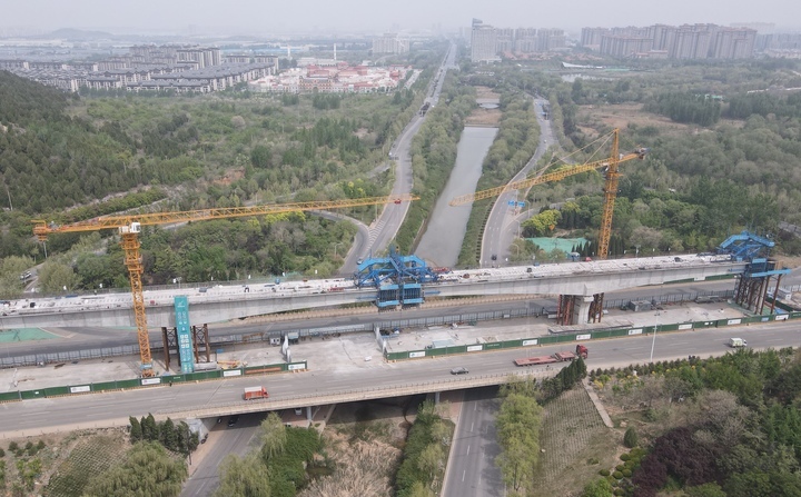 项目强省会｜济南轨交8号线跨河连续梁架设即将合龙